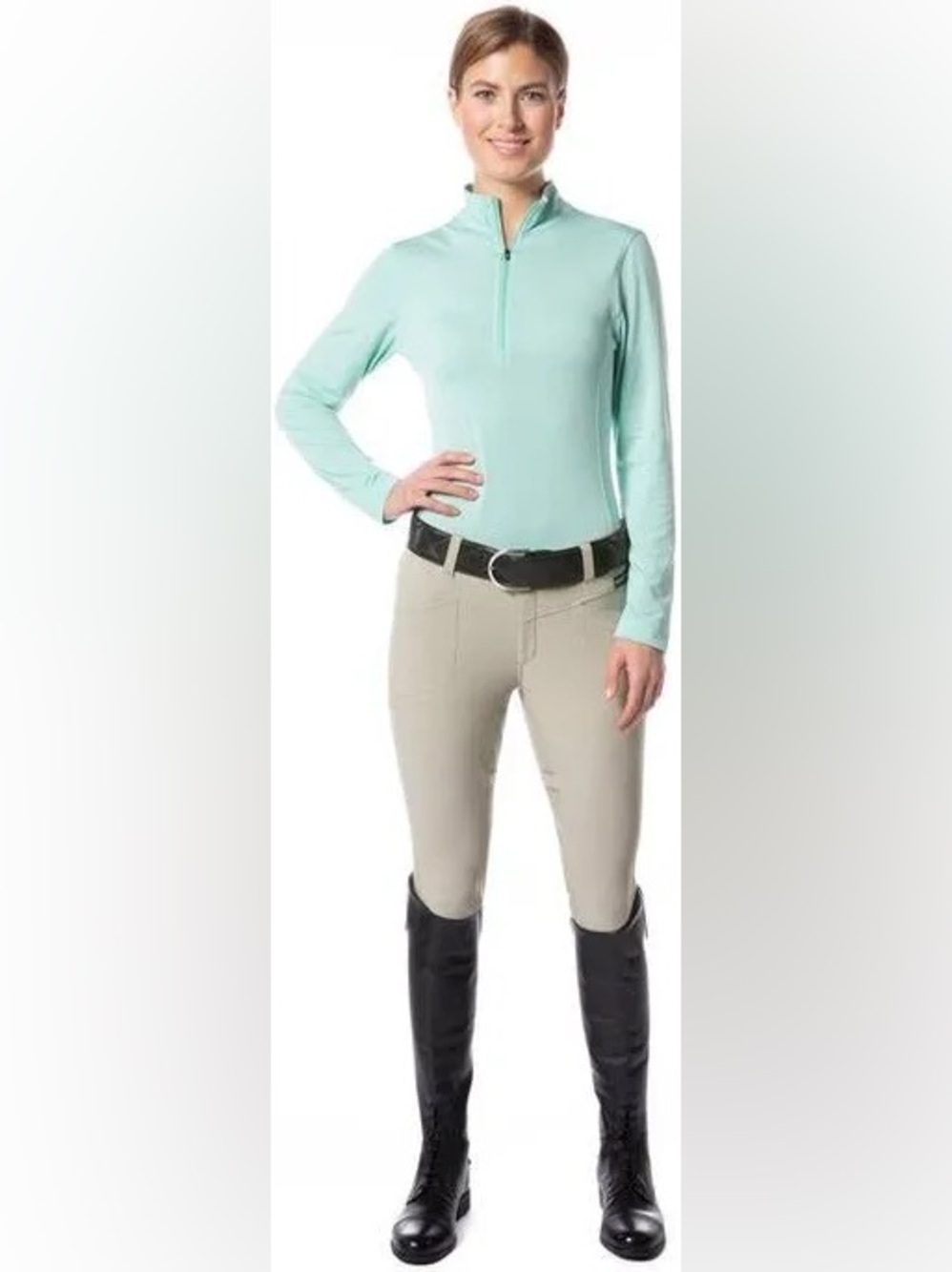 NWT Kerrits Crossover II Full Seat Riding Breeches Sand M